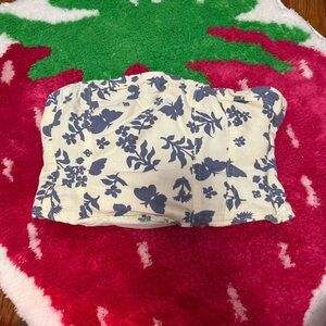 Floral Kids Bottoms in Blue and Cream